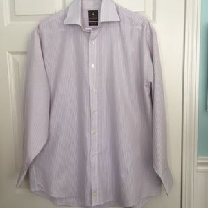 17-R Tailorbyrd striped shirt. Fits like XL.